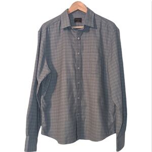 Mens UNTUCKit Encosta Blue Striped Button Down Cotton Long Sleeve Casual Shirt